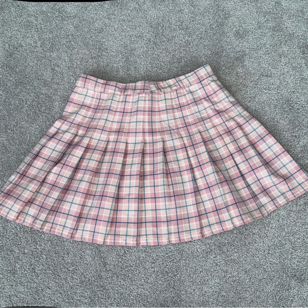 Aeropostale pink plaid mini skirt
